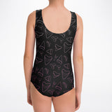 Youth One Piece Shark Tooth Swimsuit - FREE SHIPPING