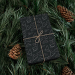 Shark Tooth Wrapping Paper - Black