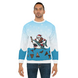 Santa Riding Shark Ugly Sweater