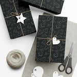 Shark Tooth Wrapping Paper - Black