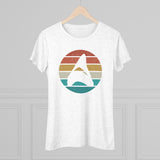 Retro Megalodon - Women's Slim Fit - Tri-Blend