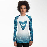 PREMIUM WOMEN'S WAVES AND MEGALODON RASH GUARD - FREE SHIPPING