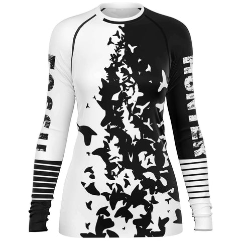 PREMIUM WOMEN'S SHARK TOOTH RASH GUARD - FREE SHIPPING