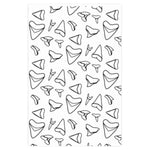 Shark Tooth Wrapping Paper - White