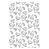 Shark Tooth Wrapping Paper - White