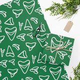 Shark Tooth Wrapping Paper - Green