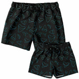 DAD & SON MATCHING SHARK TOOTH PATTERN SWIM SUIT - FREE SHIPPING!