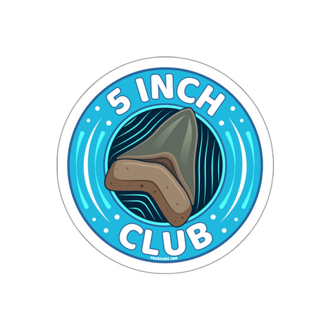Megalodon 5 Inch Club Round Sticker