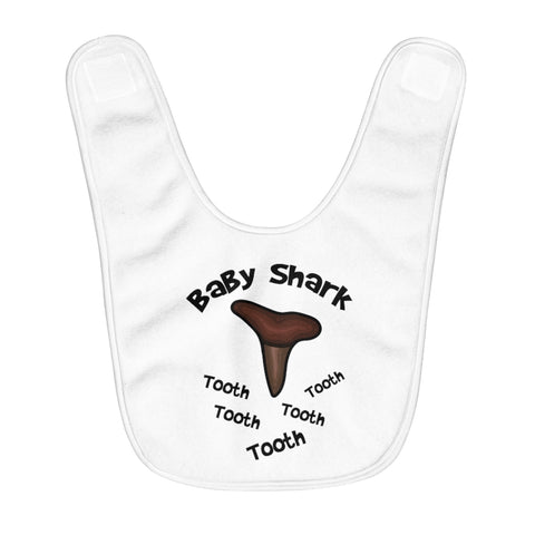White Baby Shark Tooth Bib