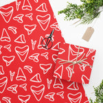 Shark Tooth Wrapping Paper - Red