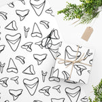 Shark Tooth Wrapping Paper - White