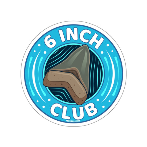 Megalodon 6 Inch Club Round Sticker