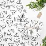 Shark Tooth Wrapping Paper - White