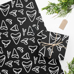 Shark Tooth Wrapping Paper - Black